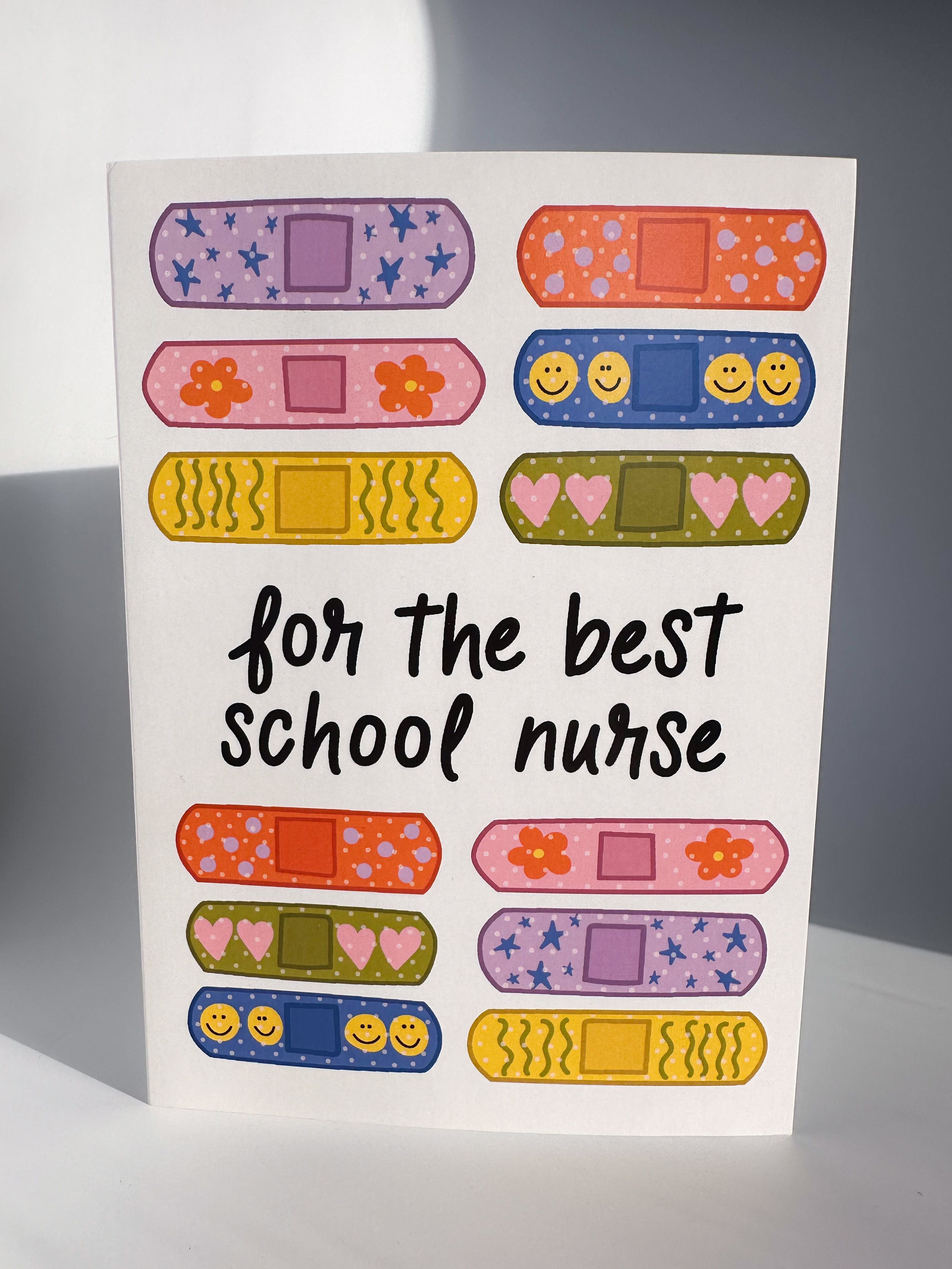 School Nurse Band-aid Greeting Card