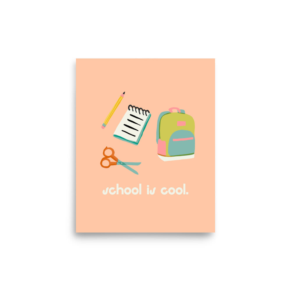 Backpack School is Cool Poster