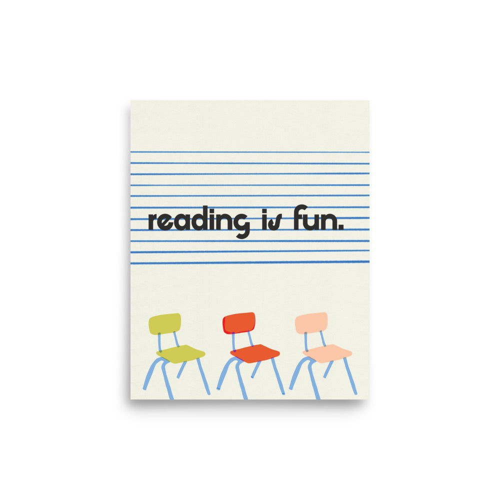 Reading is Fun Chair Poster