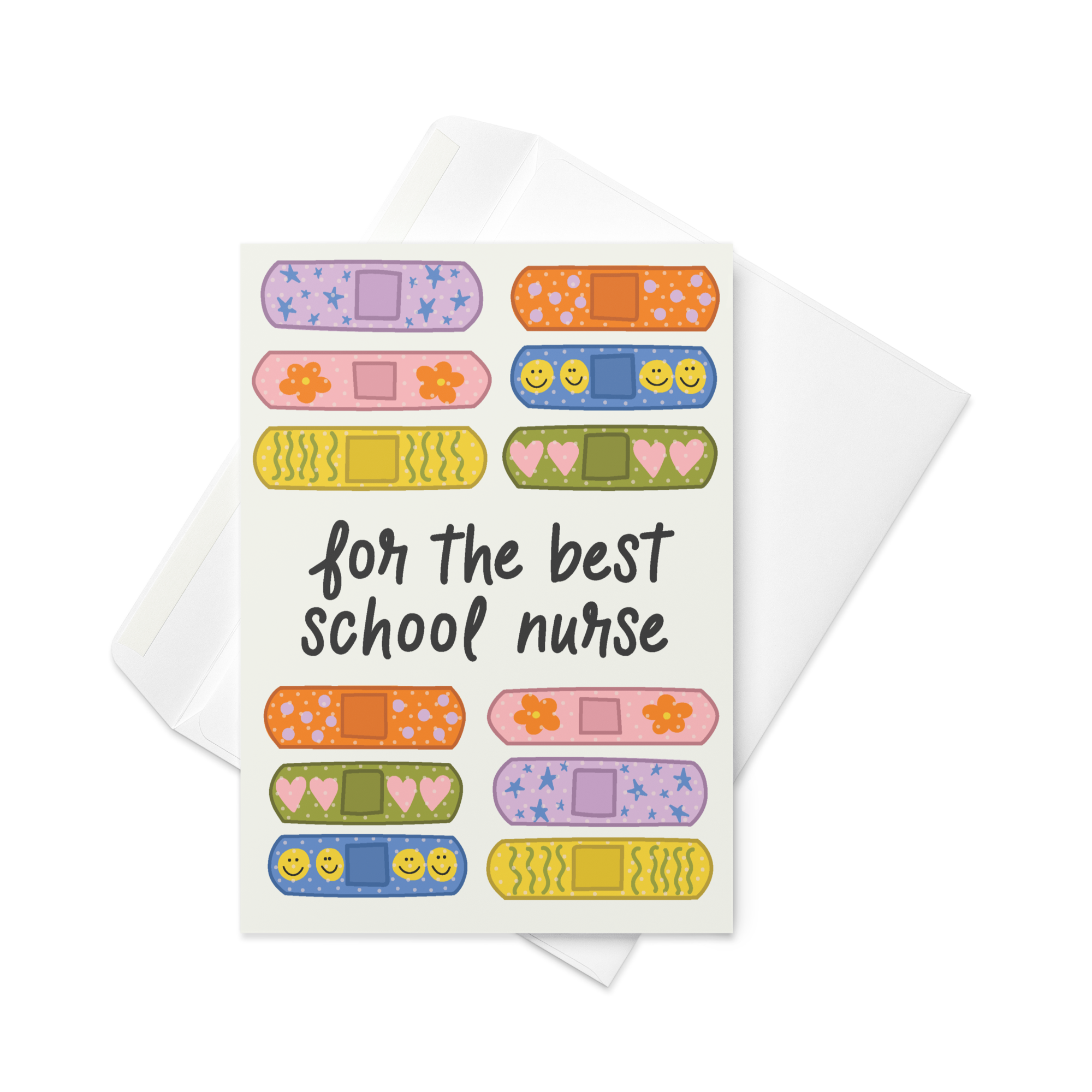 School Nurse Band-aid Greeting Card