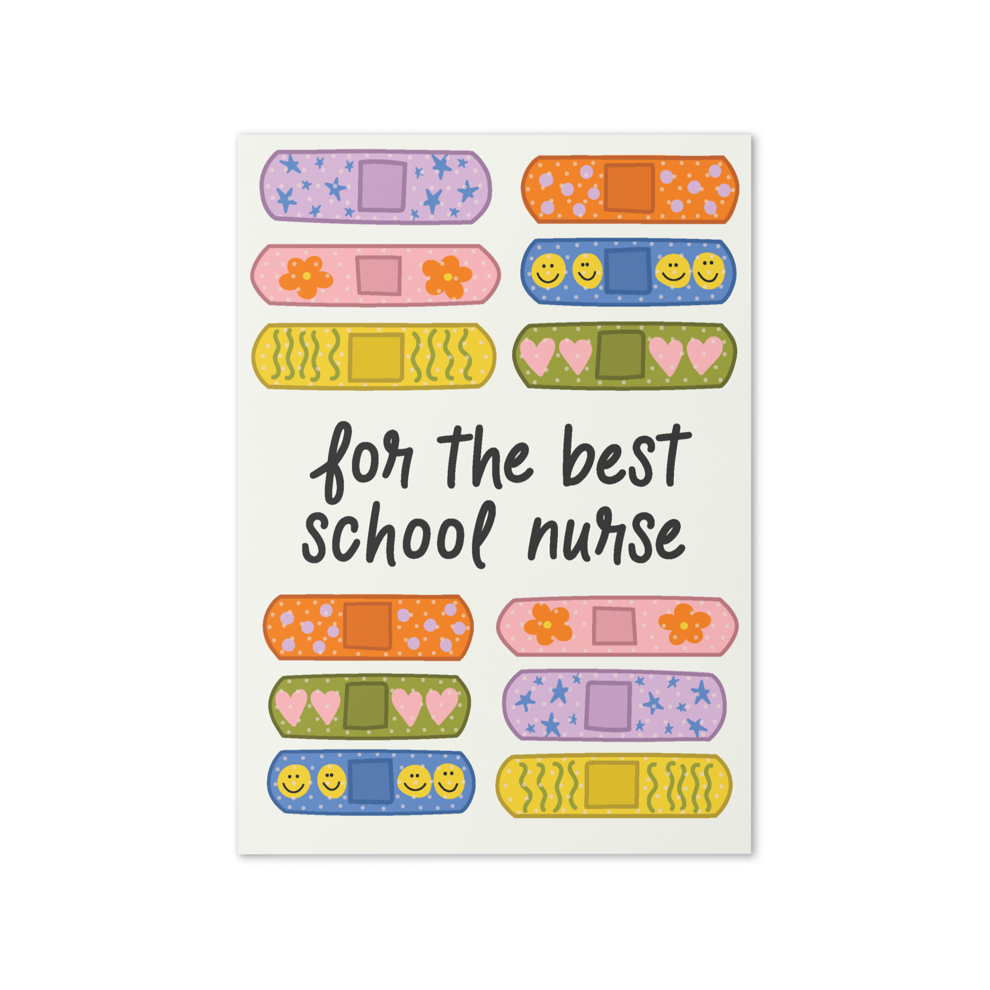 School Nurse Band-aid Greeting Card