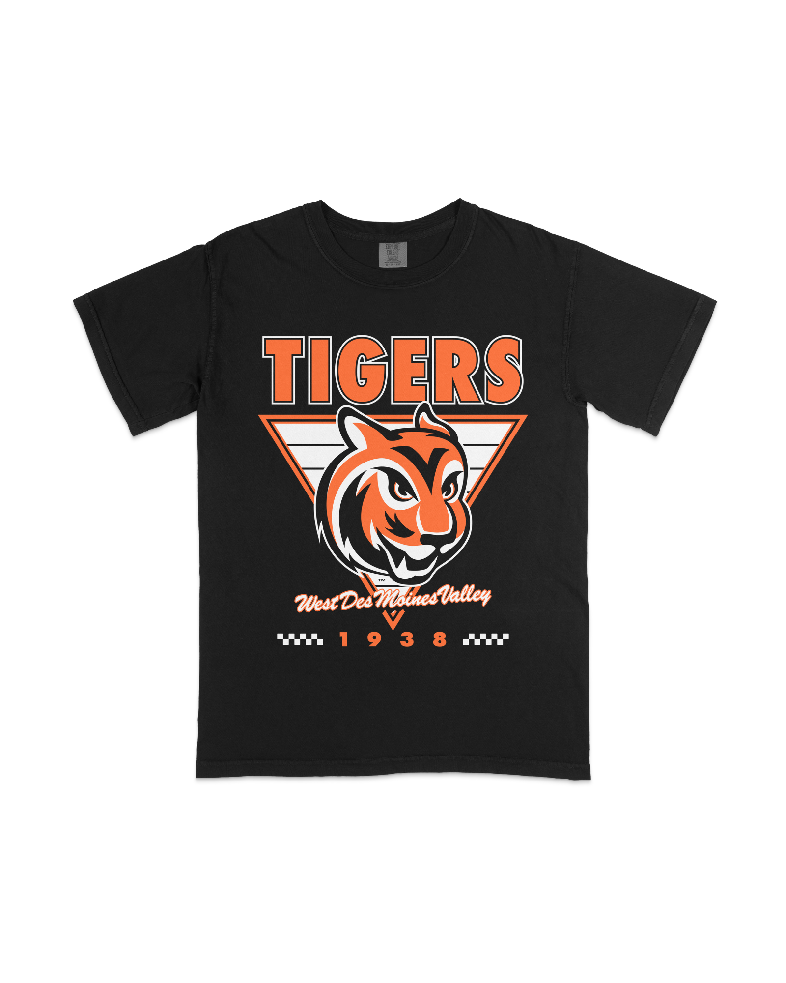 West Des Moines Valley Tigers Checkered Tee