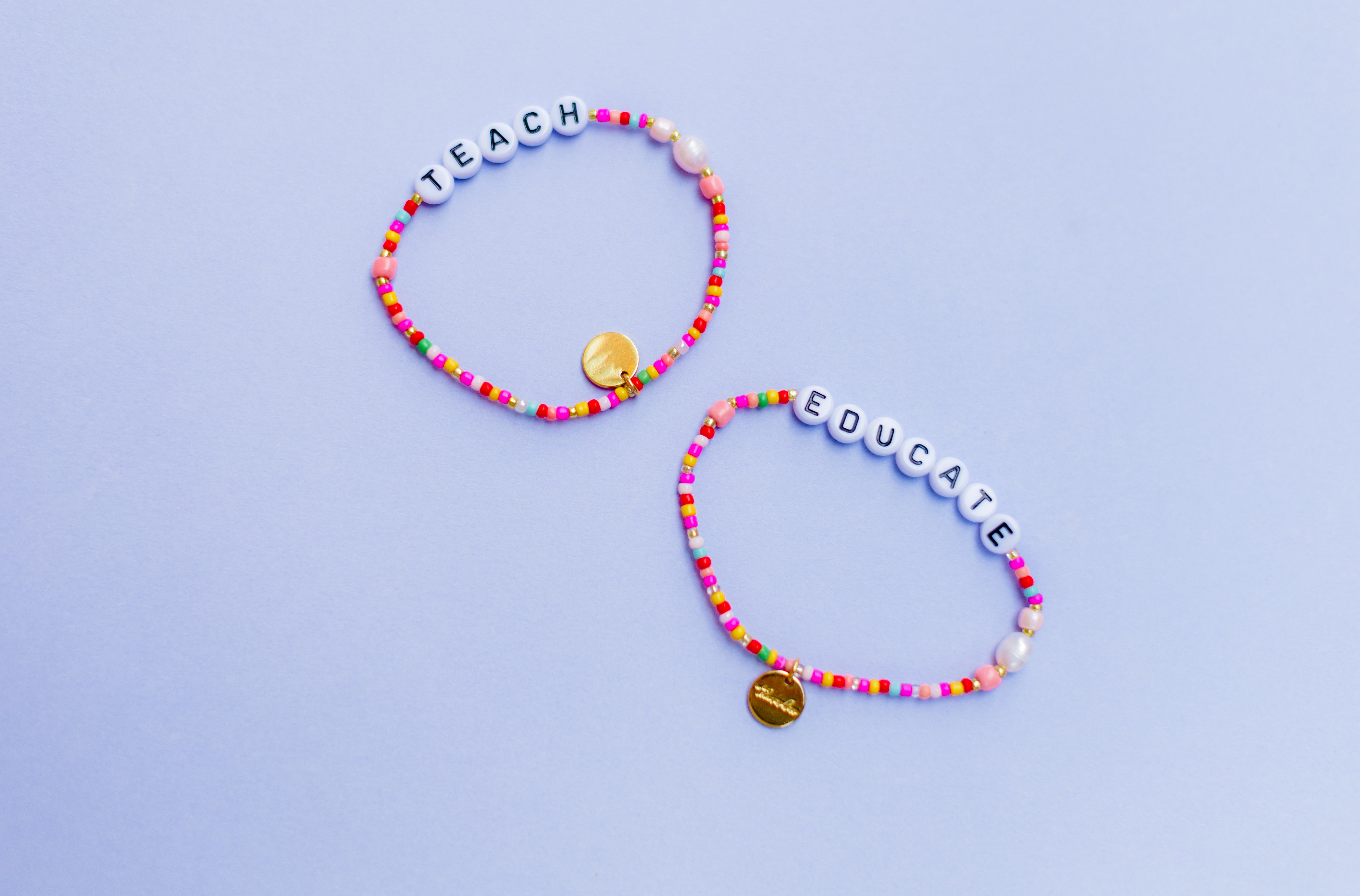 Confetti and Pearl Rainbow Stretch Bracelet
