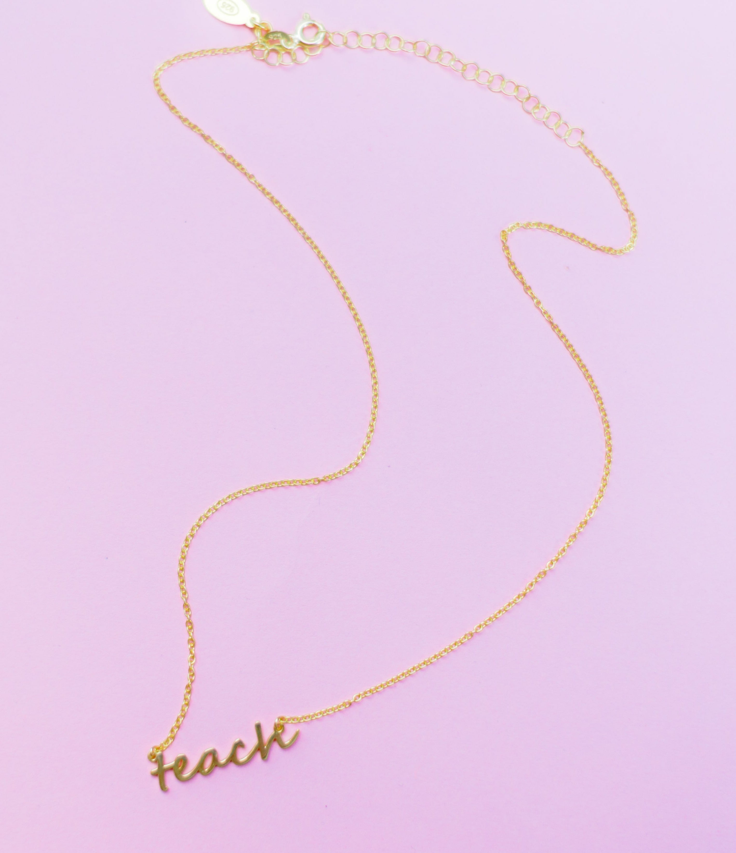 Teach Dainty Yellow Gold Necklace