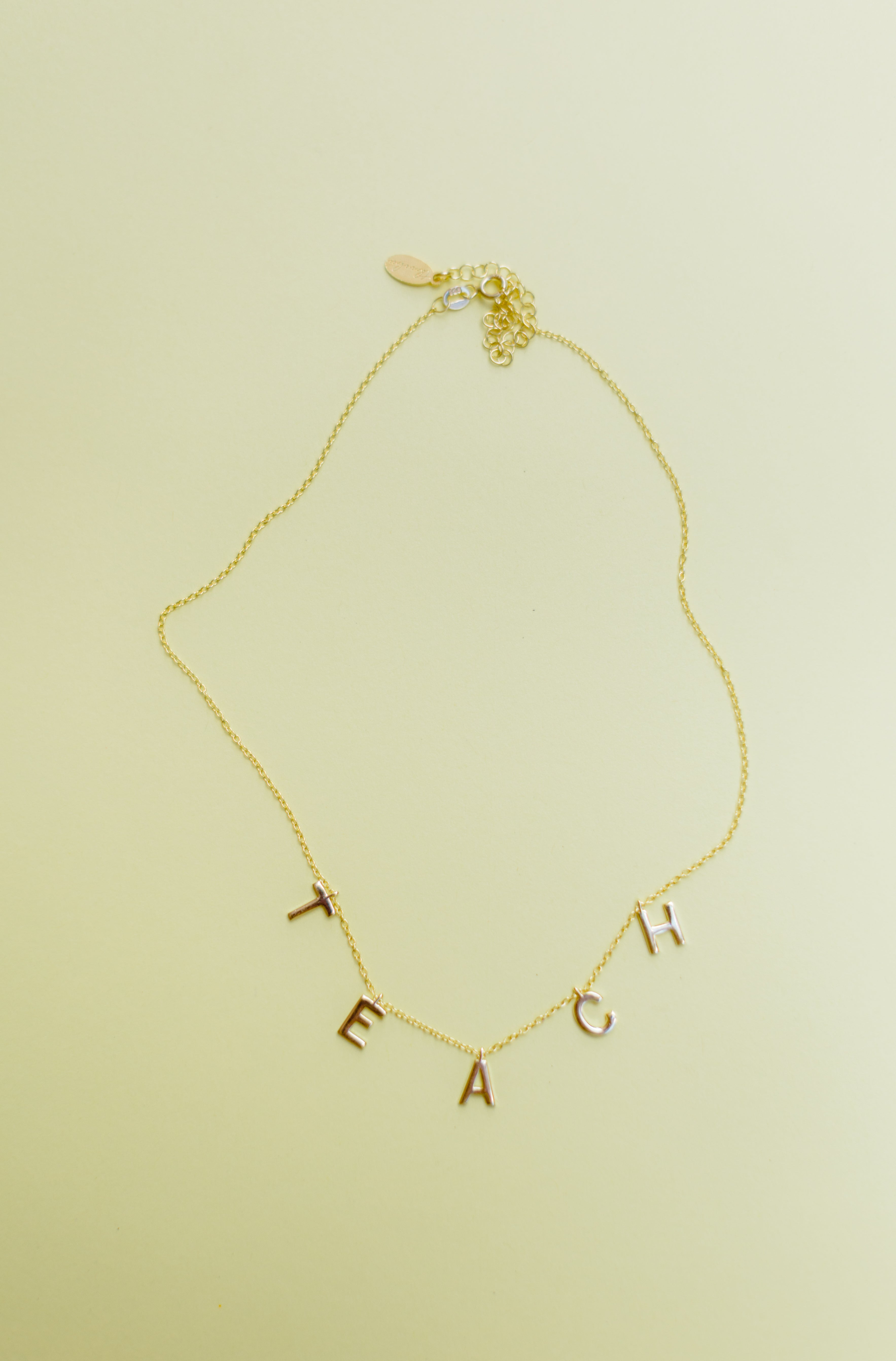 Gold Charm Teach Necklace