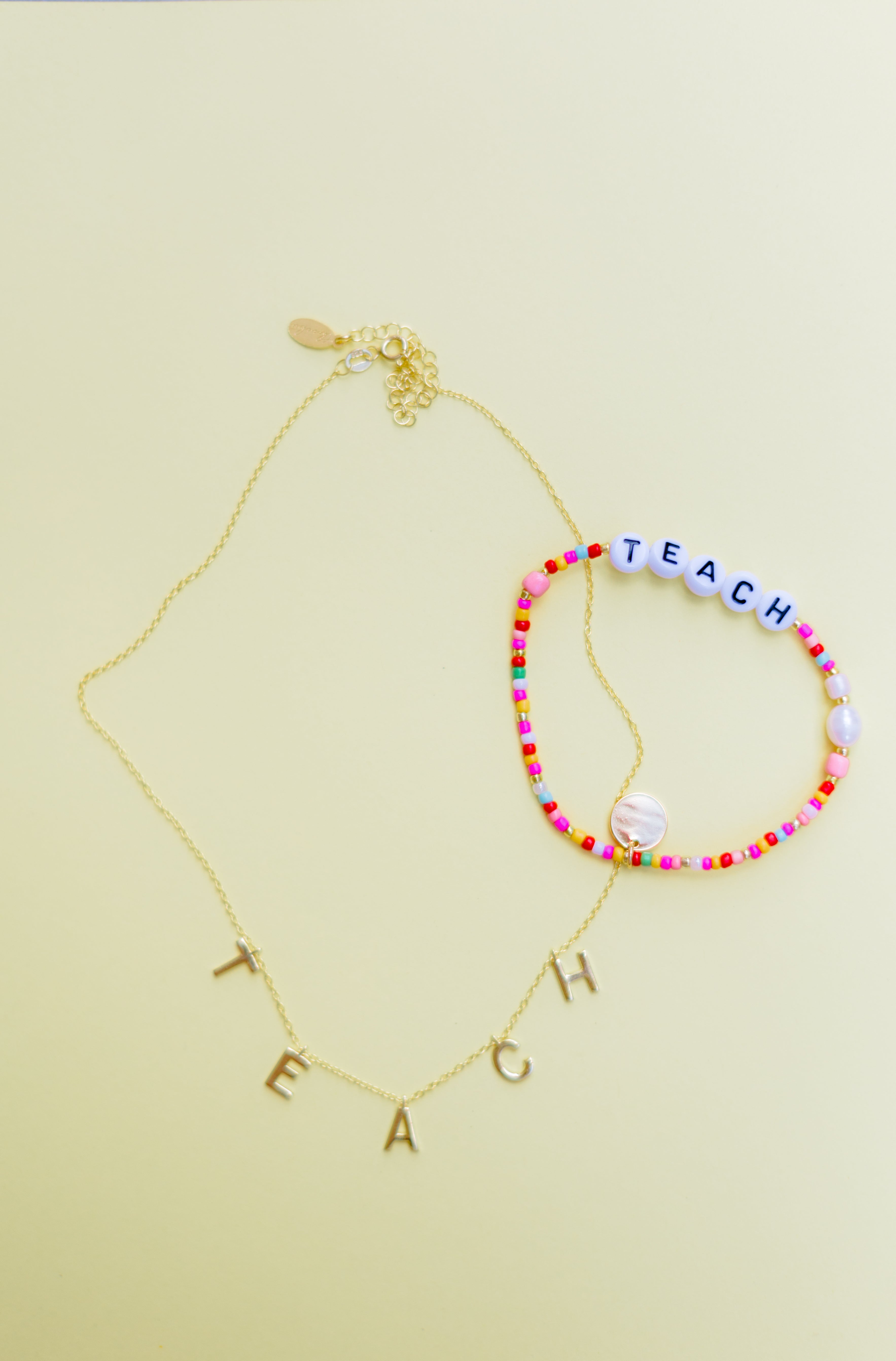 Gold Charm Teach Necklace