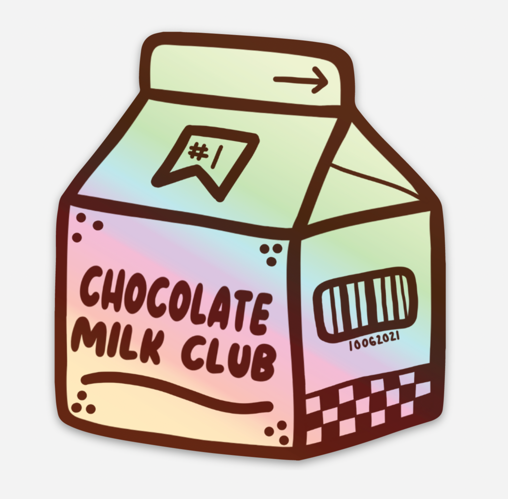 Chocolate Milk Club Holographic Sticker