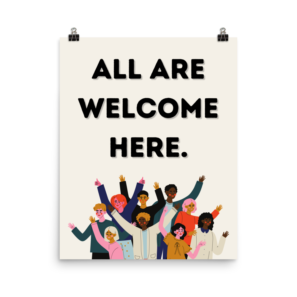 All Are Welcome Here Diverse Poster