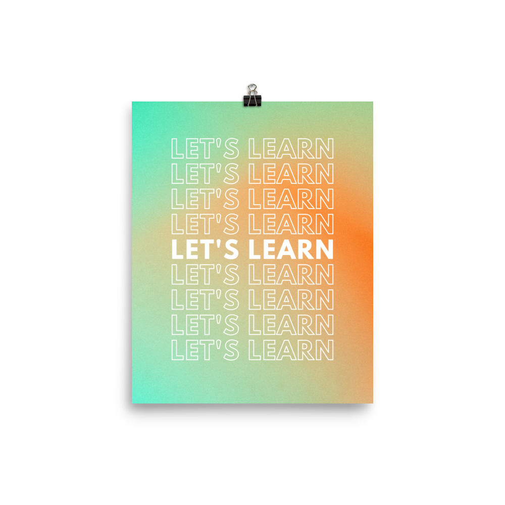 Let's Learn Poster