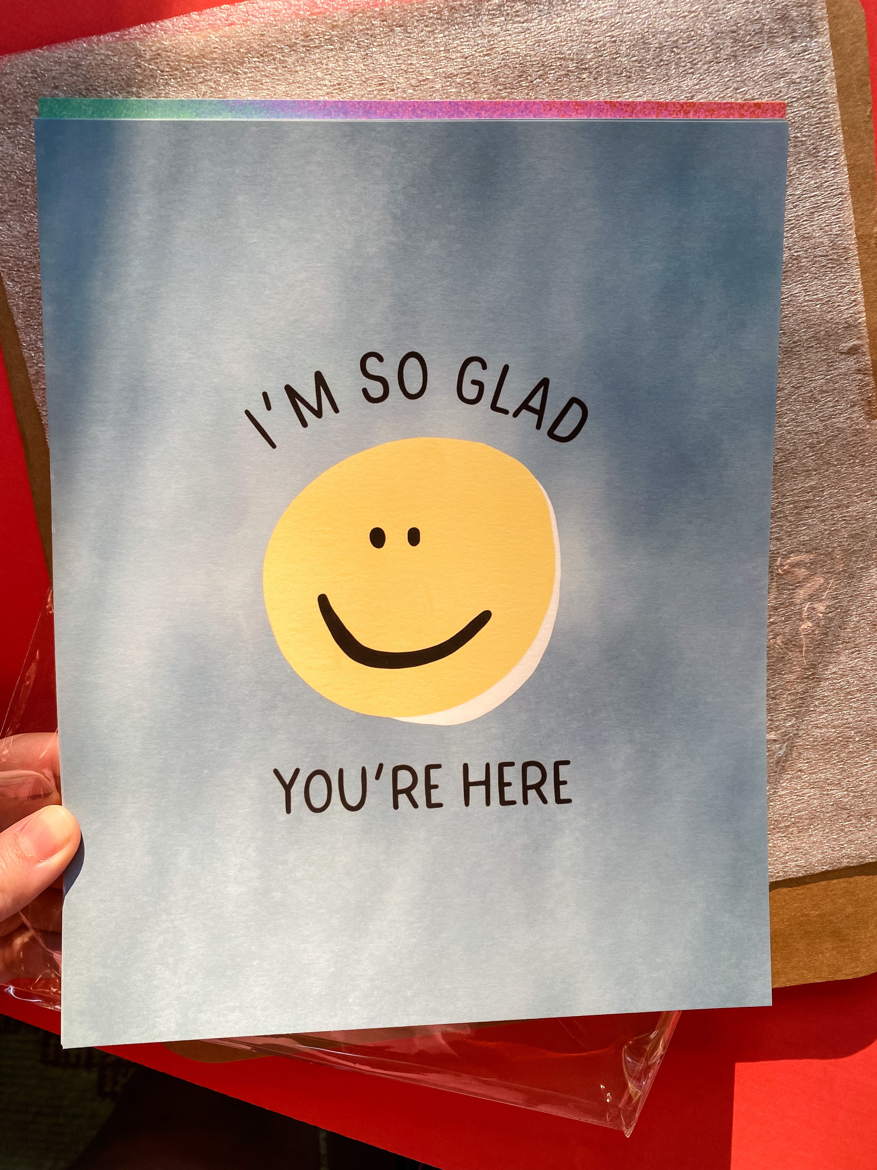 I'm So Glad You're Here Smiley Face Poster