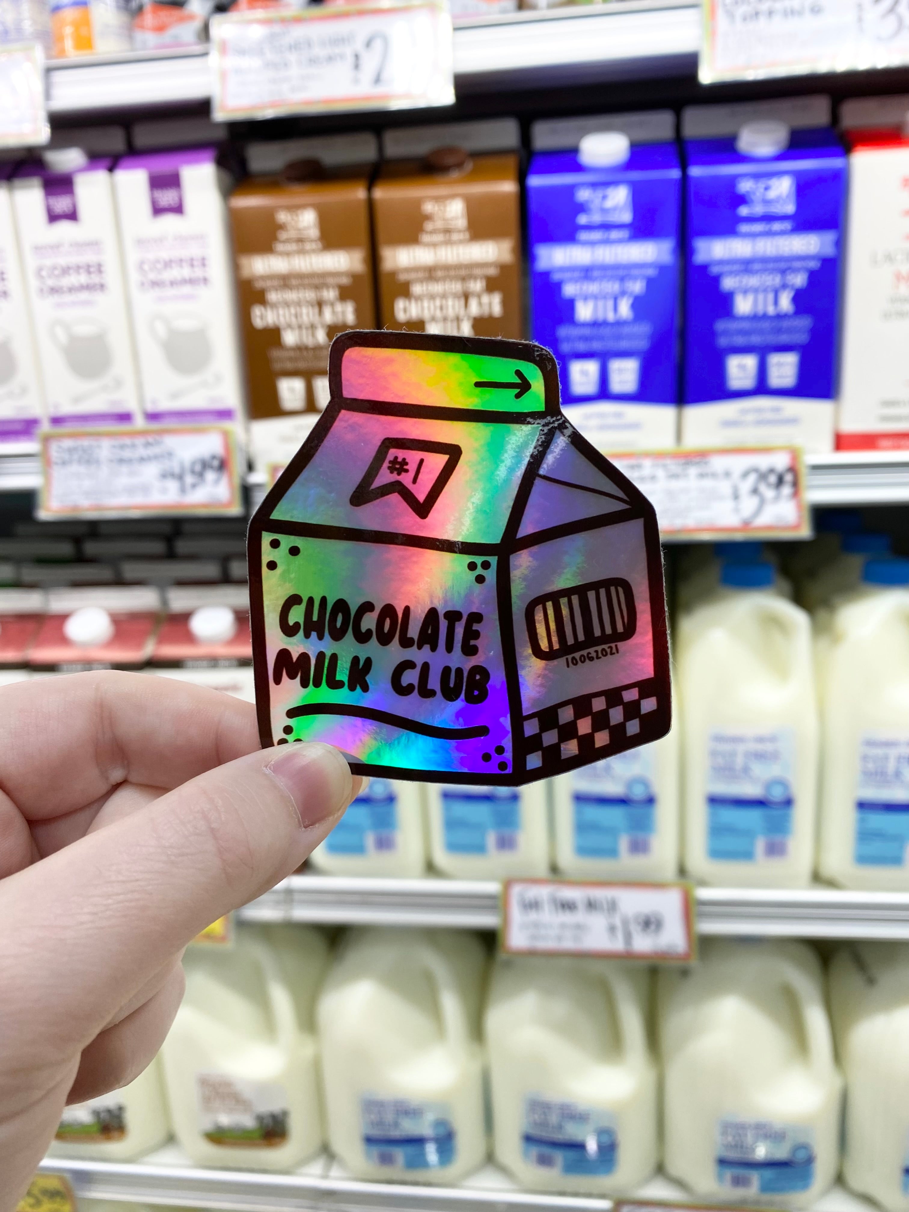 Chocolate Milk Club Holographic Sticker