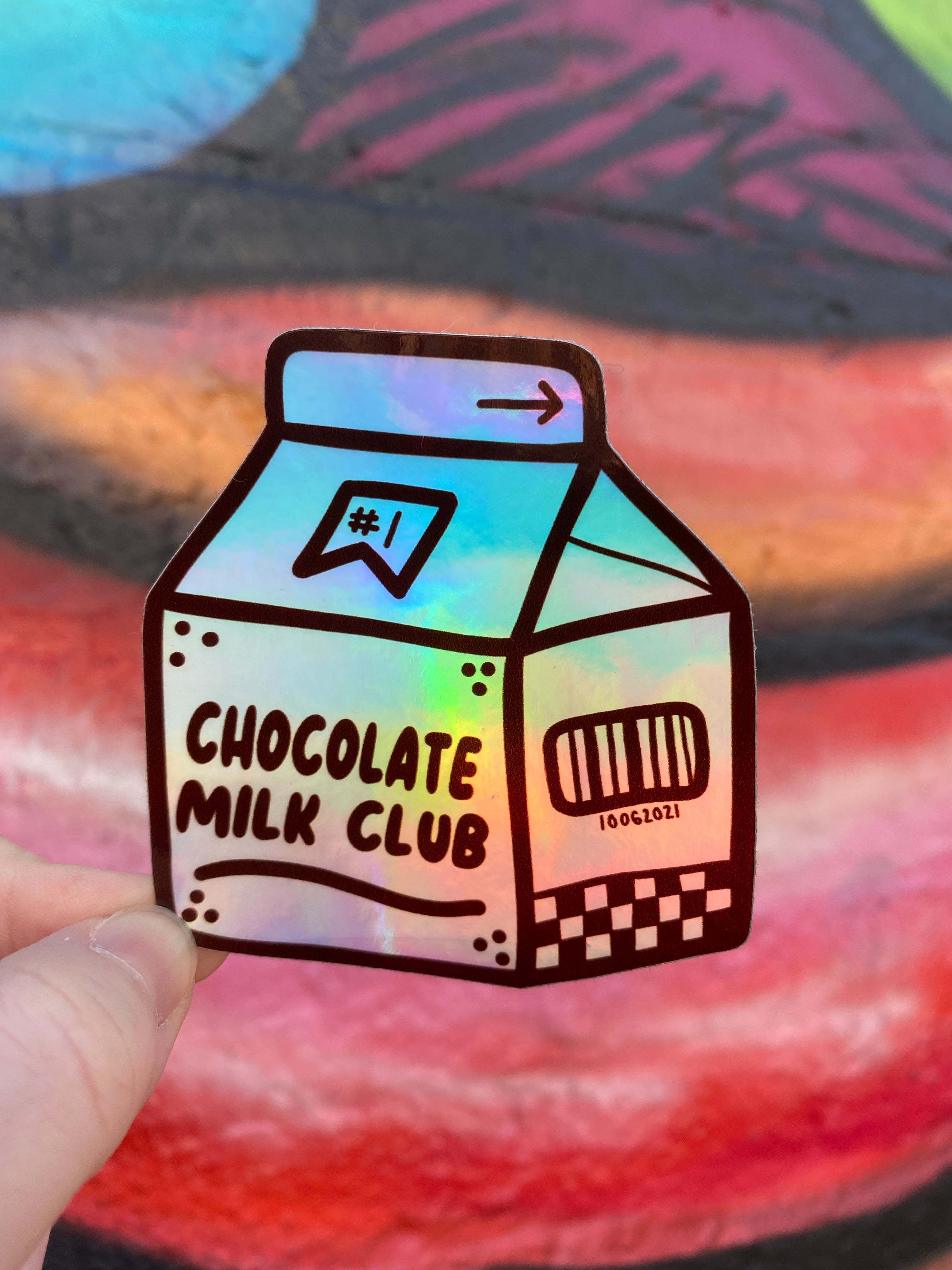 Chocolate Milk Club Holographic Sticker