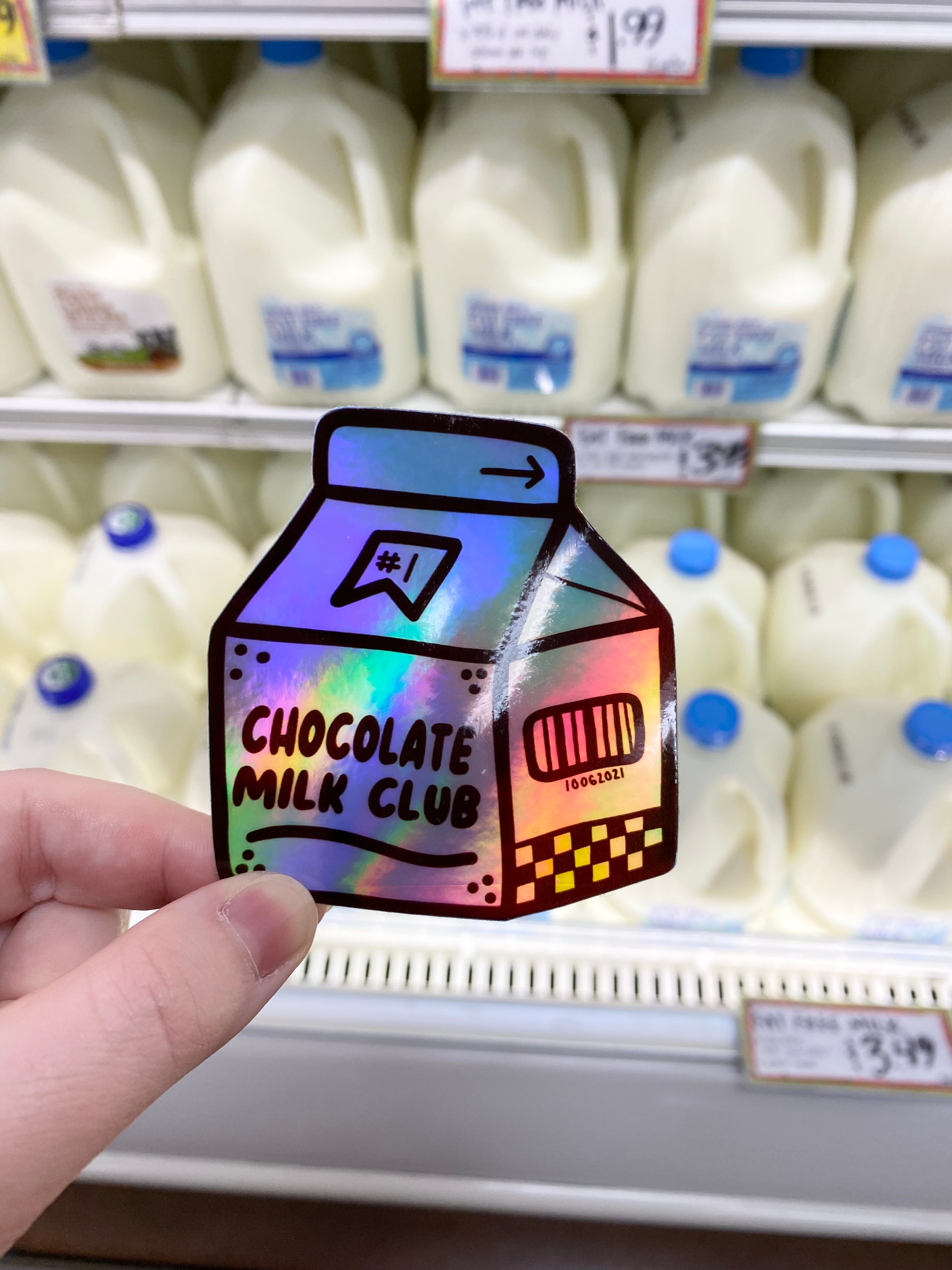 Chocolate Milk Club Holographic Sticker