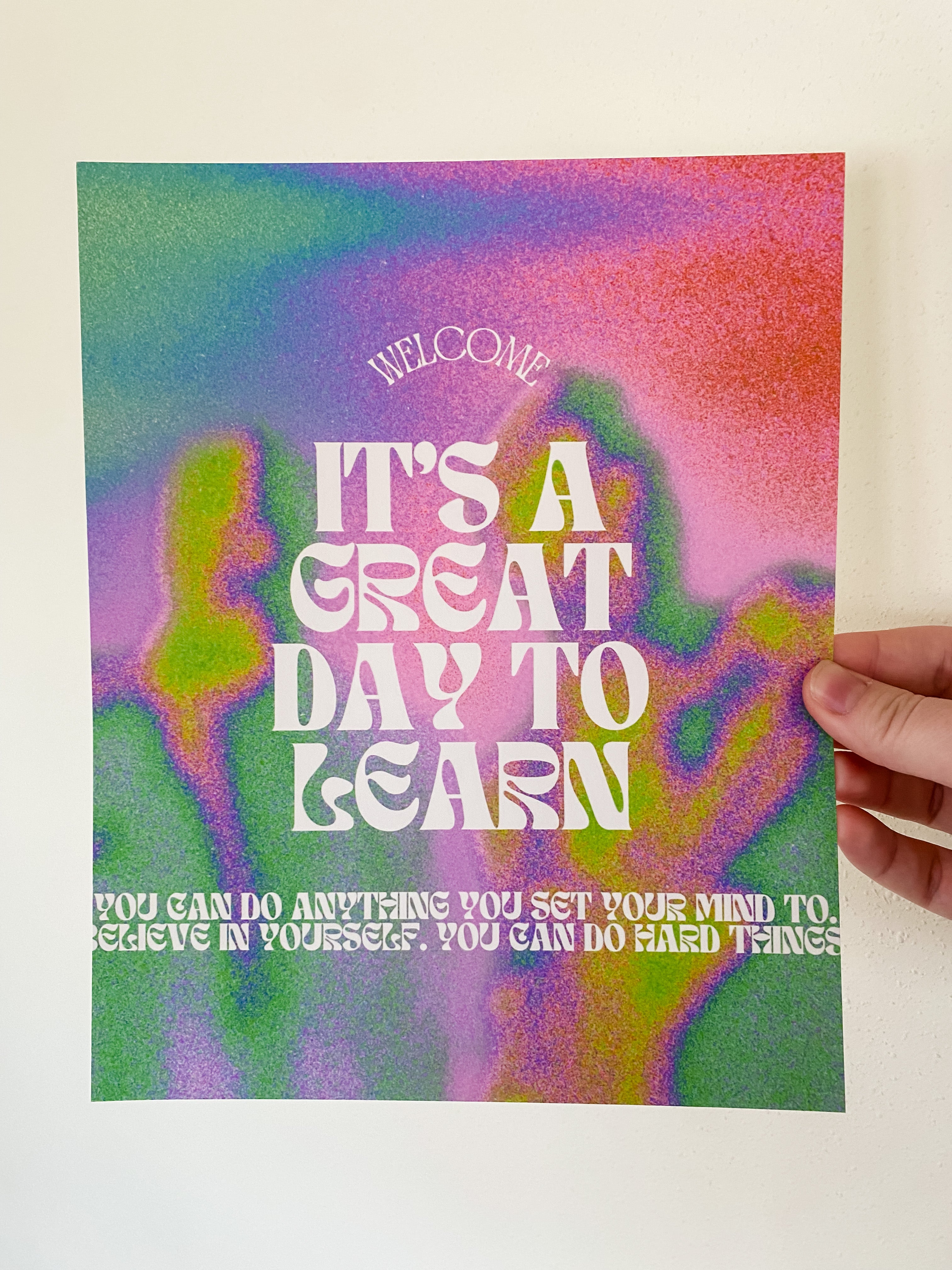 It's a Great Day to Learn Psychedelic Poster