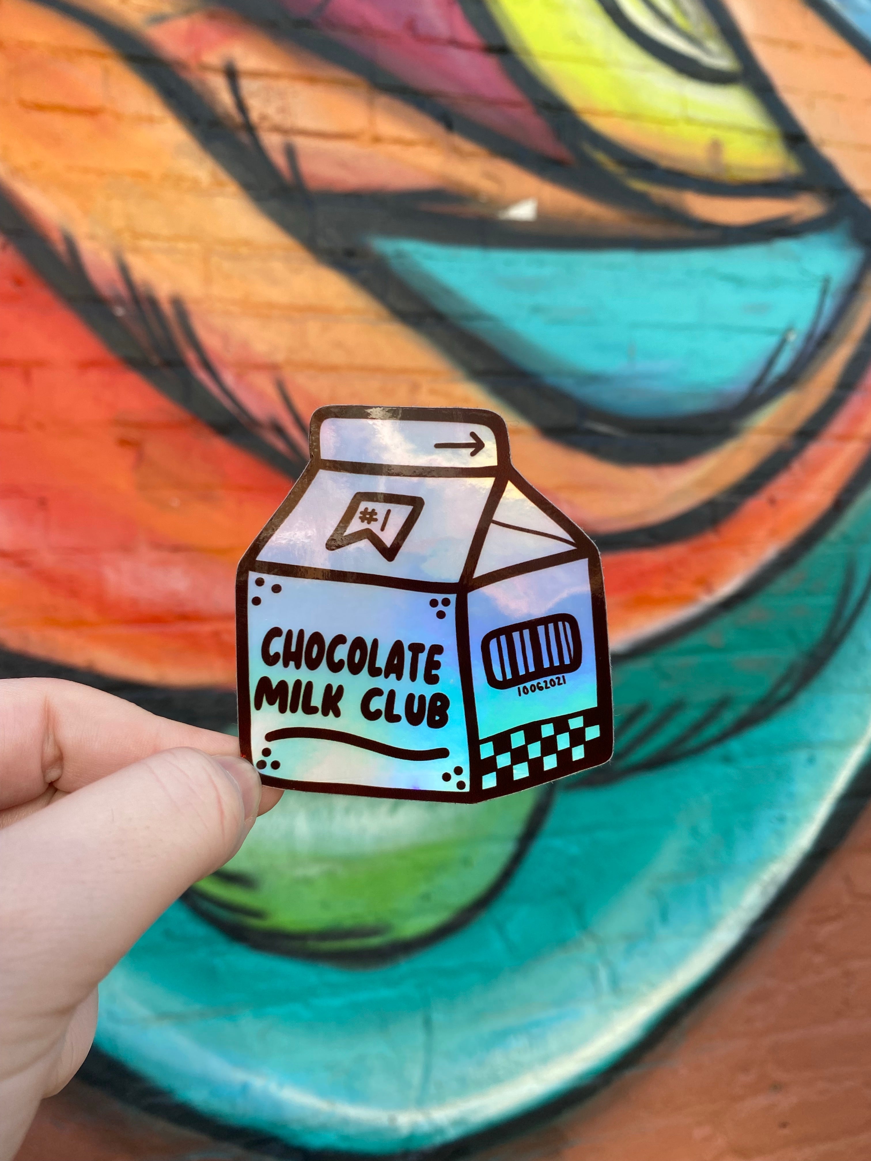 Chocolate Milk Club Holographic Sticker