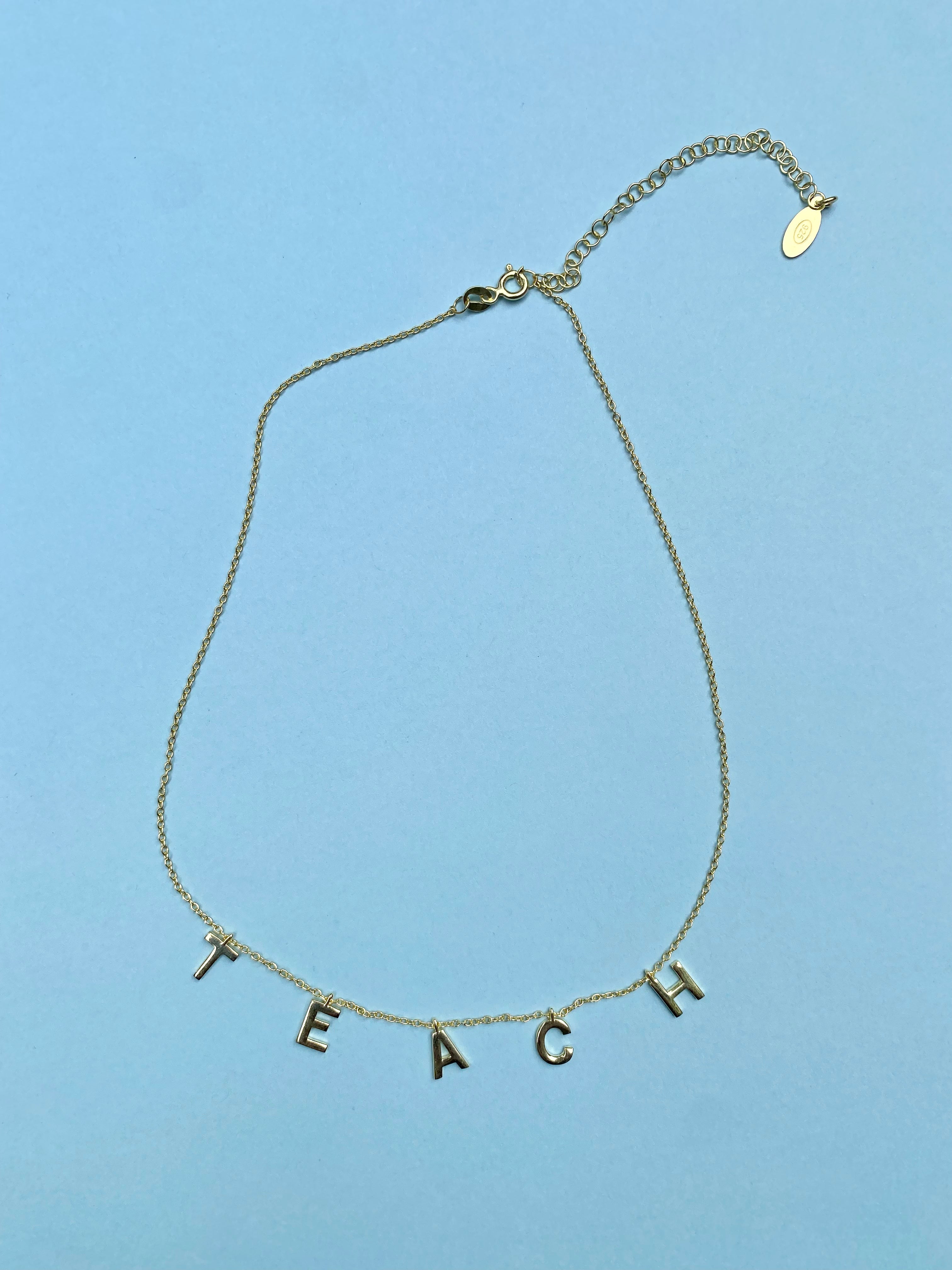 Gold Charm Teach Necklace