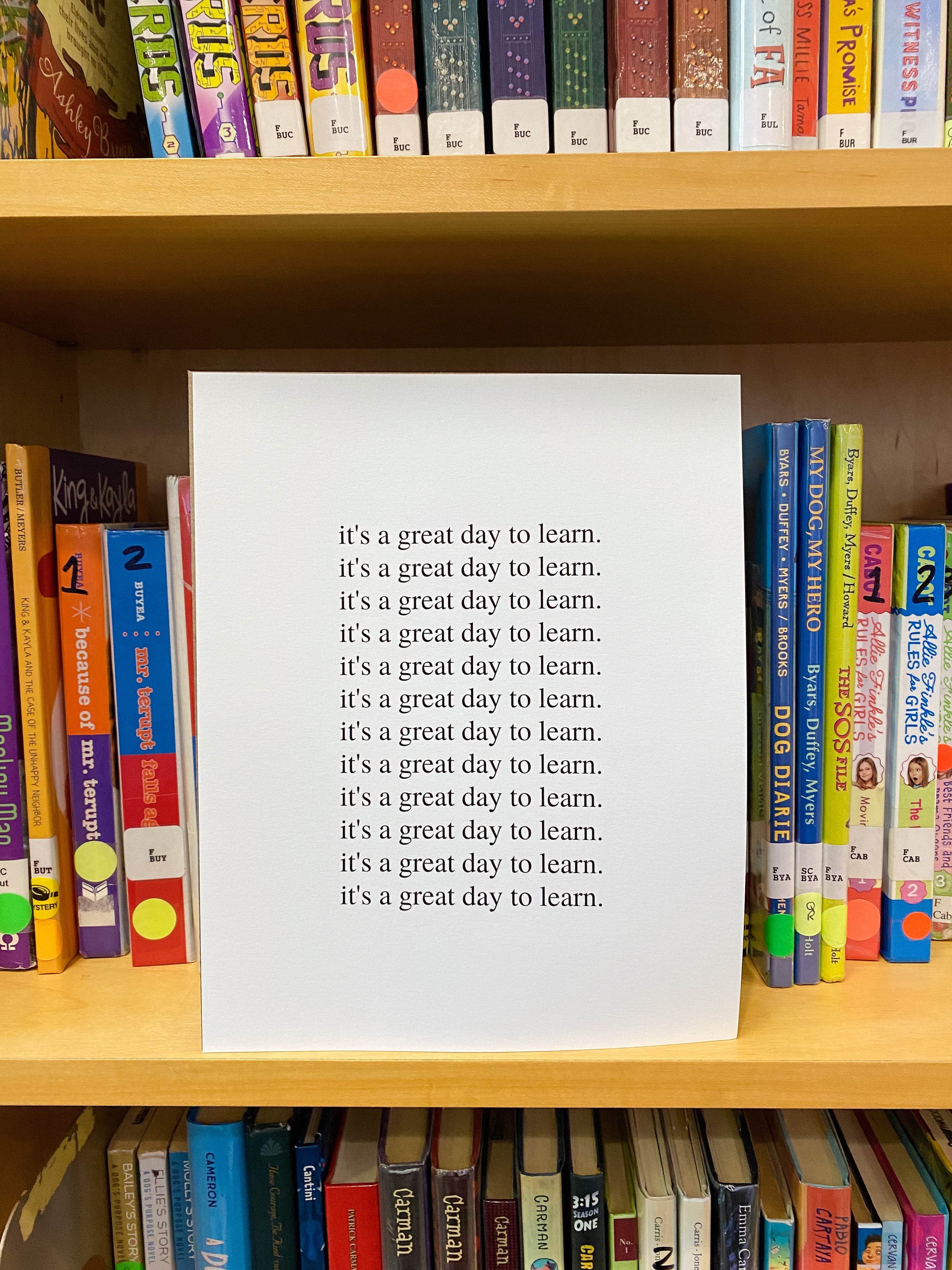 It's a Great Day to Learn Poster