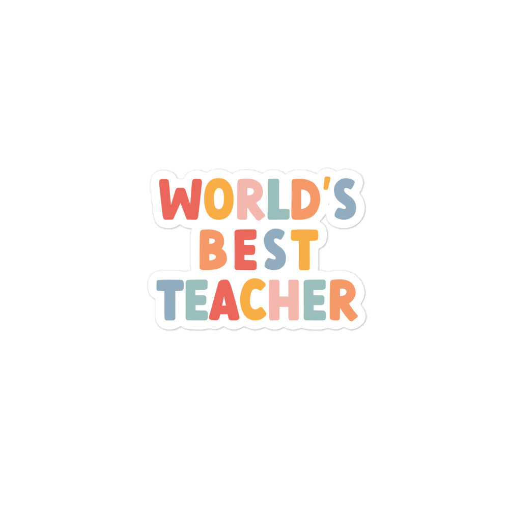 World's Best Teacher Vinyl Sticker – Room 1021